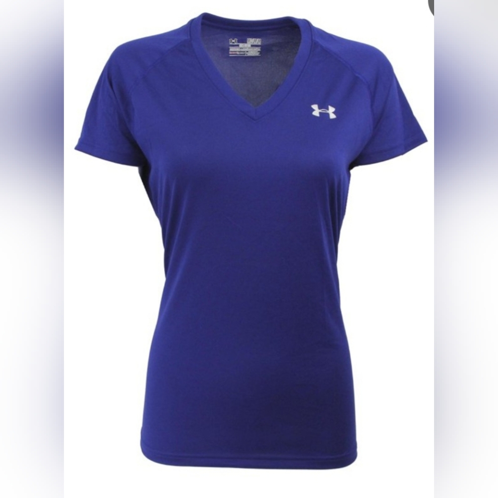 Under Armour  Women's UA Tech v-neck t-shirt / Large / color: royal blue